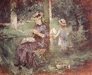 Berthe Morisot The mother and her son in the garden oil painting artist